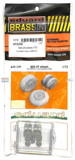 EDU672330 1:72 Eduard Brassin MiG-29 Fulcrum Wheels (GWH kit)