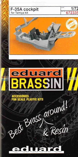 EDU672335 1:72 Eduard Brassin PRINT F-35A Lightning II Cockpit Set (TAM kit)