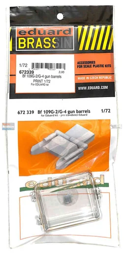 EDU672339 1:72 Eduard Brassin PRINT Bf109G-2/G-4 Gun Barrels (EDU kit)