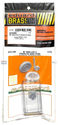 EDU672340 1:72 Eduard Brassin PRINT Bf109G-2/G-4 Wheels for Plain Wings (EDU kit)