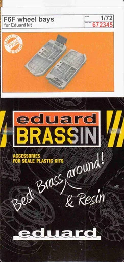 EDU672345 1:72 Eduard Brassin PRINT F6F Hellcat Wheel Bays (EDU kit)