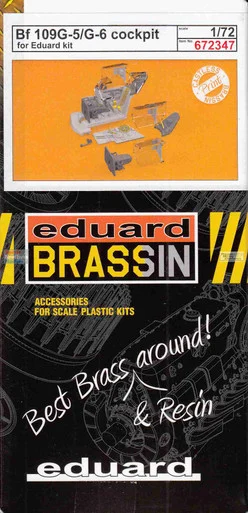 EDU672347 1:72 Eduard Brassin PRINT Bf109G-6 Bf109G-6 Cockpit Set (EDU kit)