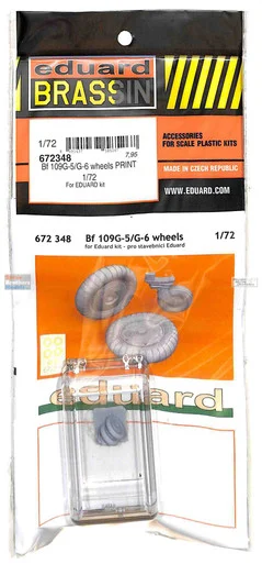 EDU672348 1:72 Eduard Brassin PRINT Bf109G-6 Bf109G-6 Wheels (EDU kit)