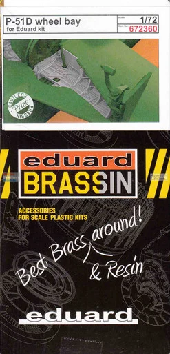 EDU672360 1:72 Eduard Brassin P-51D Mustang Wheel Bay Set (EDU kit)