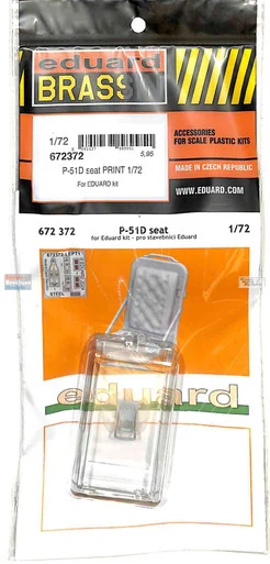 EDU672372 1:72 Eduard Brassin PRINT P-51D Mustang Seat (EDU kit)