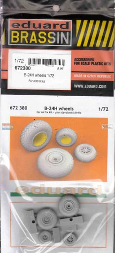 EDU672380 1:72 Eduard Brassin B-24H Liberator Wheels (AFX kit)