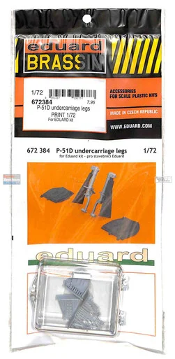 EDU672384 1:72 Eduard Brassin P-51D Mustang Undercarriage Legs (EDU kit)