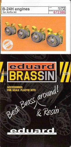 EDU672386 1:72 Eduard Brassin B-24H Liberator Engines (AFX kit)