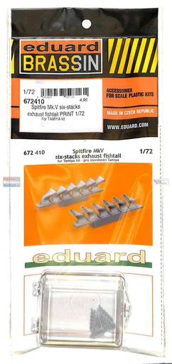 EDU672410 1:72 Eduard Brassin Spitfire Mk.V Six-Stacks Exhaust Fishtail (TAM kit)