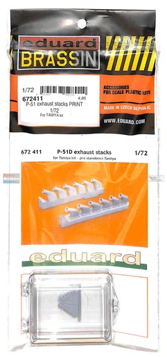 EDU672411 1:72 Eduard Brassin P-51 Mustang Exhaust Stacks (TAM kit)