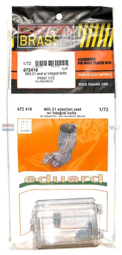 EDU672418 1:72 Eduard Brassin MiG-21 Fishbed Ejection Seat with Integrated Belts (EDU kit)