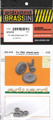 EDU672419 1:72 Eduard Brassin Fw190A Early Wheels (EDU kit)