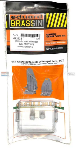 EDU672428 1:72 Eduard Brassin Mosquito Seats with Integral Seatbelts (SPH kit)