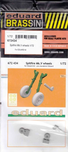 EDU672434 1:72 Eduard Brassin Spitfire Mk.V Wheels (EDU kit)