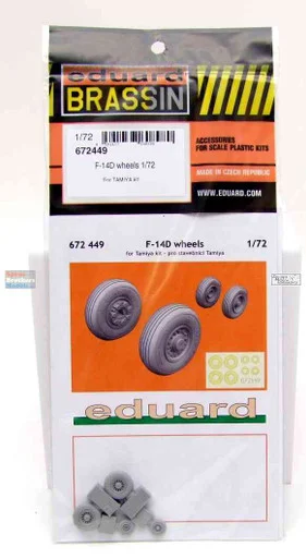 EDU672449 1:72 Eduard Brassin F-14D Tomcat Wheels (TAM kit)