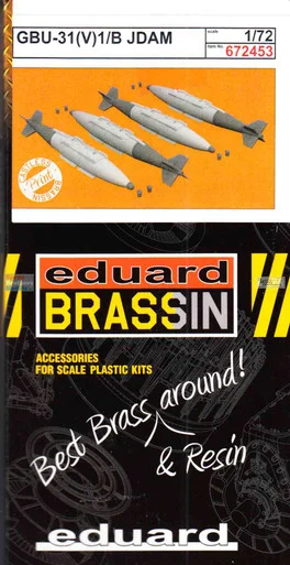 EDU672453 1:72 Eduard Brassin GBU-31(V)1/B 2000lb JDAM Set