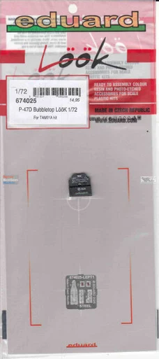 EDU674025 1:72 Eduard Look - P-47D Thunderbolt Bubbletop (TAM kit)