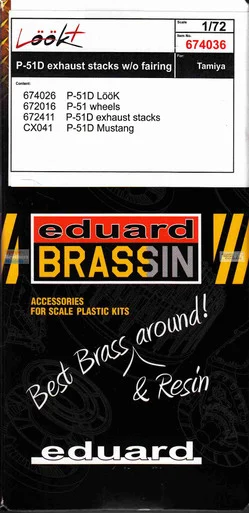 EDU674036 1:72 Eduard LookPlus - P-51D Mustang with Exhaust Stacks without Fairings (EDU kit)