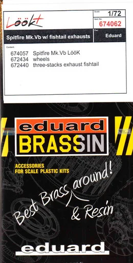 EDU674062 1:72 Eduard LookPlus - Spitfire Mk.Vb with Fishtail Exhaust Detail Set (EDU kit)