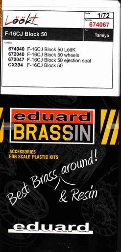 EDU674067 1:72 Eduard LookPlus - F-16CJ Block 50 Falcon Detail Set (TAM kit)