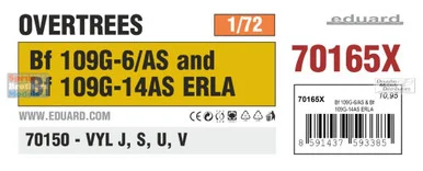 EDU70165X 1:72 Eduard Bf109G-6/AS & Bf109G-14AS Erla OVERTREES