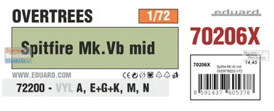 EDU70206X 1:72 Eduard Spitfire Mk.Vb Mid OVERTREES