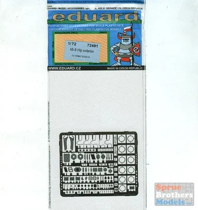 EDU72491 1:72 Eduard PE - Mi-8 Hip Exterior Detail Set (HBS kit) #72491