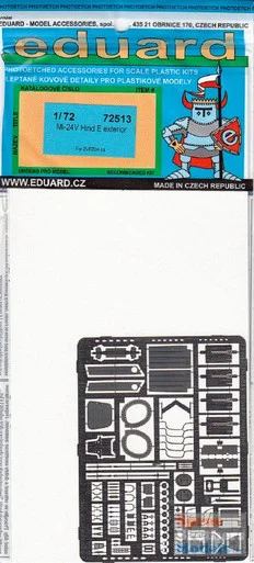 EDU72513 1:72 Eduard PE - Mi-24V Hind Exterior Detail Set (ZVE kit) #72513