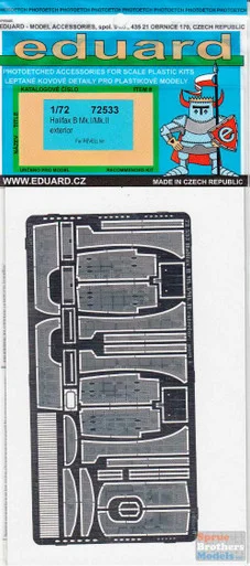 EDU72533 1:72 Eduard PE - Halifax B Mk I/II Exterior Detail Set (REV kit) #72533