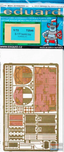 EDU72546 1:72 Eduard PE - B-17F Flying Fortress Bomb Bay Detail Set (REV kit)