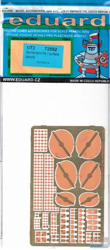 EDU72552 1:72 Eduard PE - Sunderland Mk I Surface Panels Set (ITA kit)