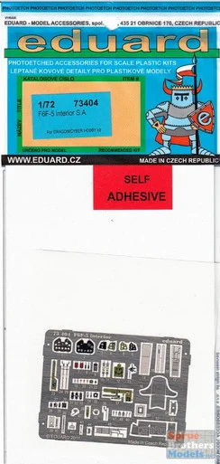 EDU73404 1:72 Eduard Color PE - F6F-5 Hellcat Interior Detail Set (DRA/CHC kit) #73404