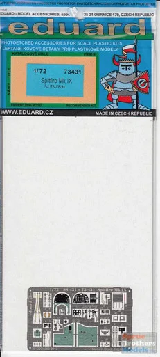 EDU73431 1:72 Eduard Color PE - Spitfire Mk IX Detail Set (ITA kit)