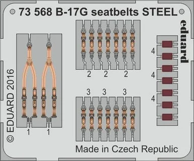 1/72 Eduard Seatbelts B-17G Steel for AIR (Pre-Painted)