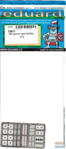 EDU73611 1:72 Eduard Color PE - Martin Baker (MB) Ejection Seat Handles