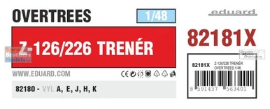 EDU82181X 1:48 Eduard Z-126 Z-226 Trener OVERTREES