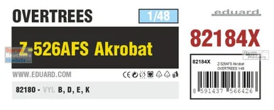 EDU82184X 1:48 Eduard Z-526AFS Akrobat OVERTREES
