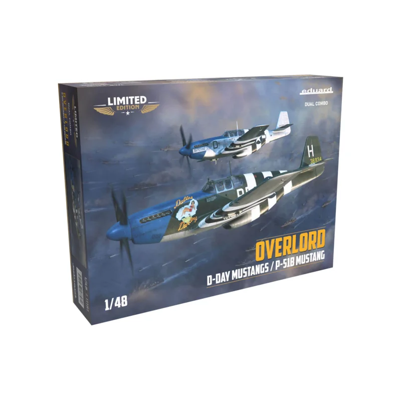 Overlord: d-day mustangs / p-51b mustang dual combo 1/48 eduard-limited Model kit