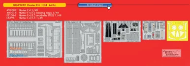 EDUBIG49252 1:48 Eduard BIG ED Hawker Hunter F.4 Color PE Super Set (AFX kit)