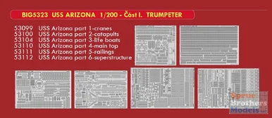 EDUBIG5323 1:200 Eduard BIG ED USS Arizona Part 1 PE Super Set (TRP kit)