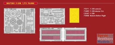 EDUBIG7285 1:72 Eduard BIG ED F-35B PE Super Set (FUJ kit)