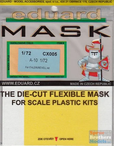 EDUCX005 1:72 Eduard Mask - A-10 Thunderbolt (REV/ITA kit) #CX005