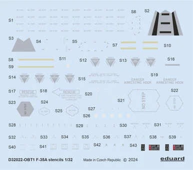 1/32 Eduard F-35A stencils Decal