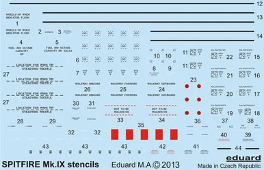 1/48 Eduard Decal Spitfire stencils