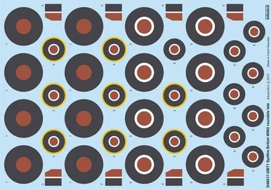 1/48 Eduard Decal Spitfire British WWII Roundels Late
