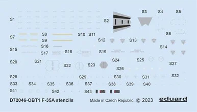 1/72 Eduard F-35A stencils Decal