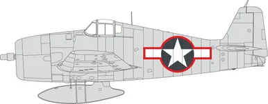 1/48 Eduard F6F-3 US national insignia w/ red outline Masks