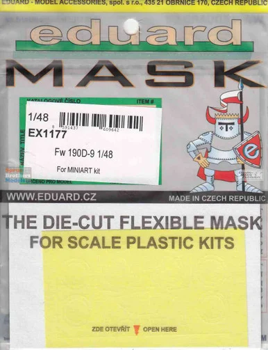 EDUEX1177 1:48 Eduard Mask - Fw190D-9 (MIA kit)