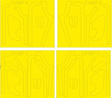 1/48 Eduard Mask B-17G Anti-Glare Panels (DL & BO Production) for HKM