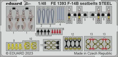 1/48 Eduard F-14B seatbelts STEEL
